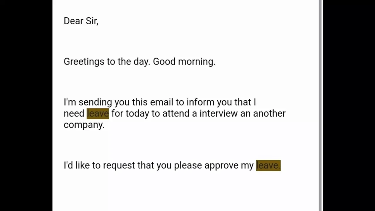 leave application, leave application format, honest leave application, leave application to give interview at another company, leave application to boss, leave application to hr, leave application to manager, leave application to manager mail, leave application to attend interview"/>