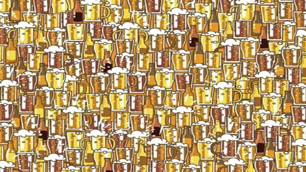 Optical Illusion, Optical Illusion spot the trophy, Optical Illusion spot trophy among beer, Optical Illusion images