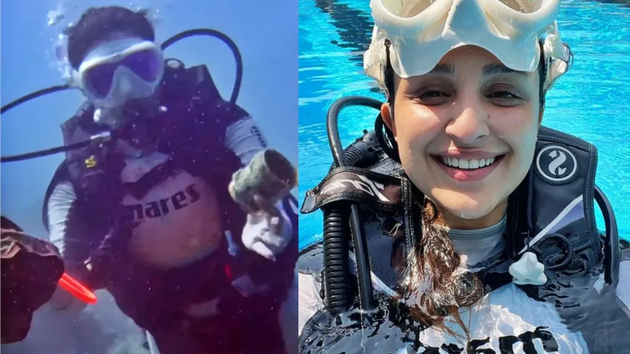 Parineeti Chopra, Parineeti Chopra scuba diving video, পরিণীতি চোপড়া, পরিণীতির স্কুবা ডাইভিং ভিডিও, সমুদ্র পরিস্কার অভিযানে পরিণীতি, bengali news today