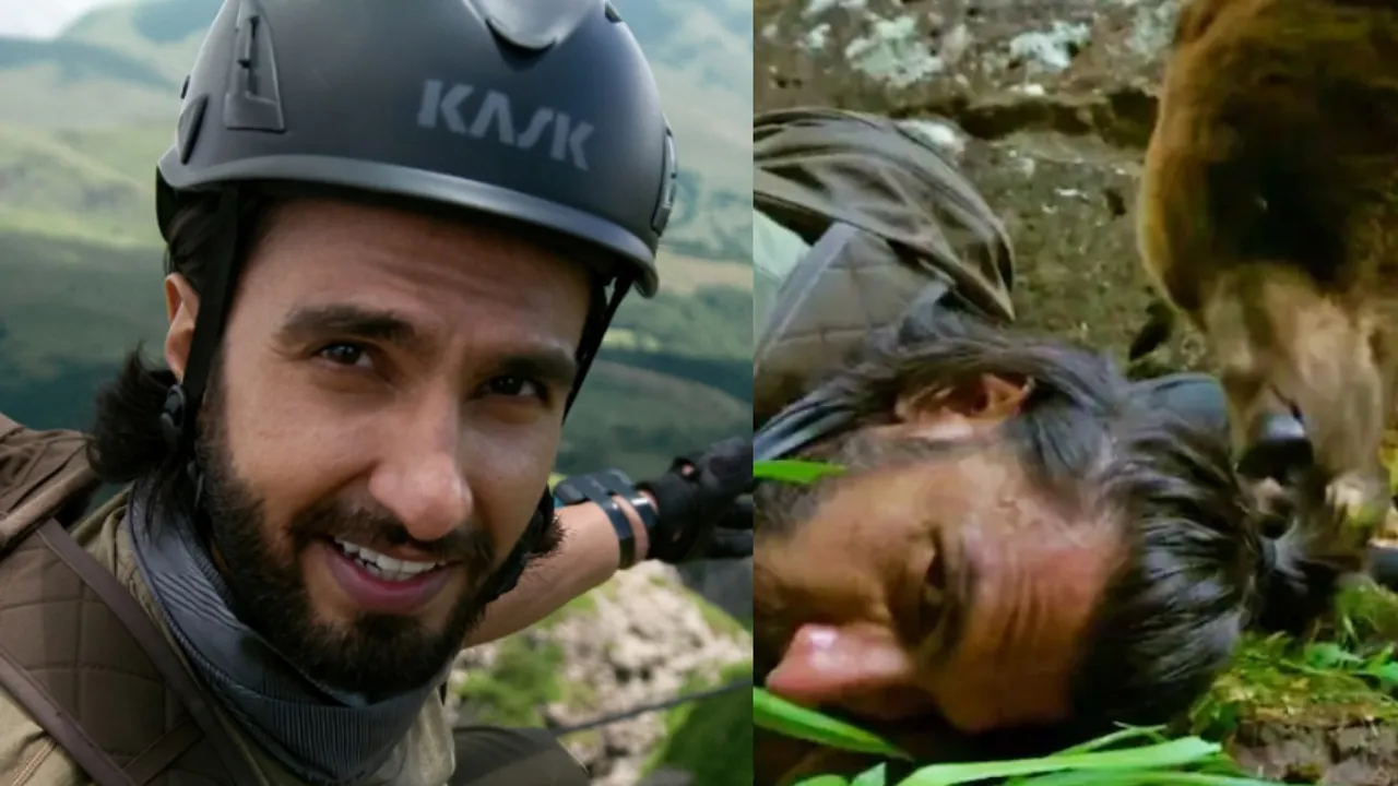 Ranveer Singh, Bear Grylls' show, Ranveer Vs Wild With Bear Grylls, রণবীর সিং, ভাল্লুকের তাড়া খেলেন রণবীর সিং, বেয়ার গ্রিলস, বন্য অভিযানে রণবীর, রণবীর-বিয়ার গ্রিলস, bengali news today