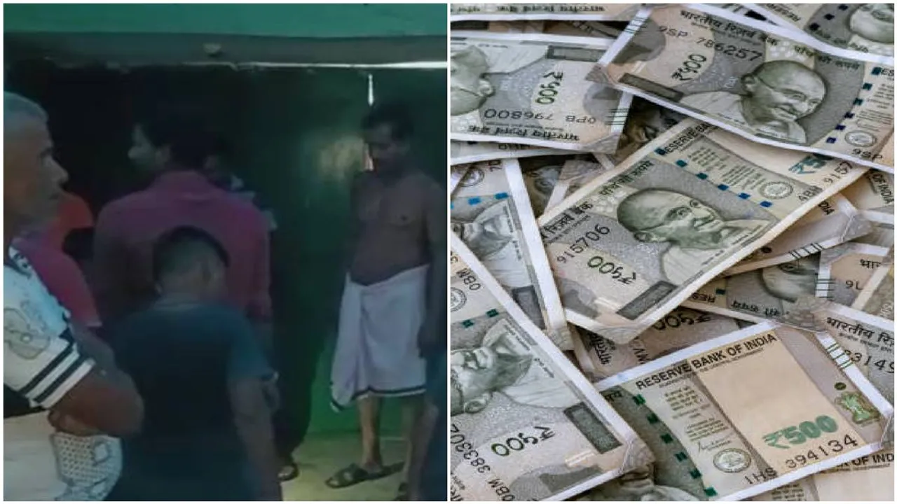 Bundles of rs 500 note found in drain, people rush to pick