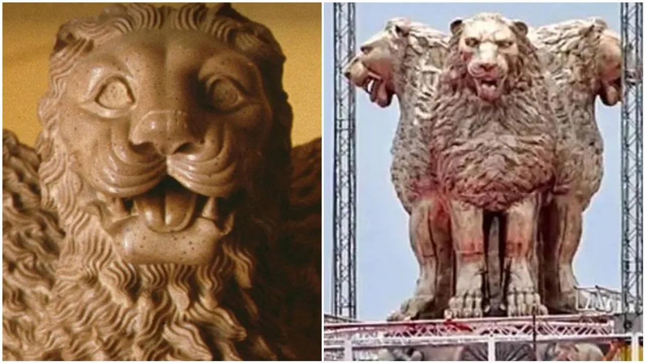 national emblem news, national emblem modi, national emblem parliament, modi national emble, congress national emblem, inauguration national emblem, indian express, indian epxress news, indian express gallery, indian epxress delhi live updates