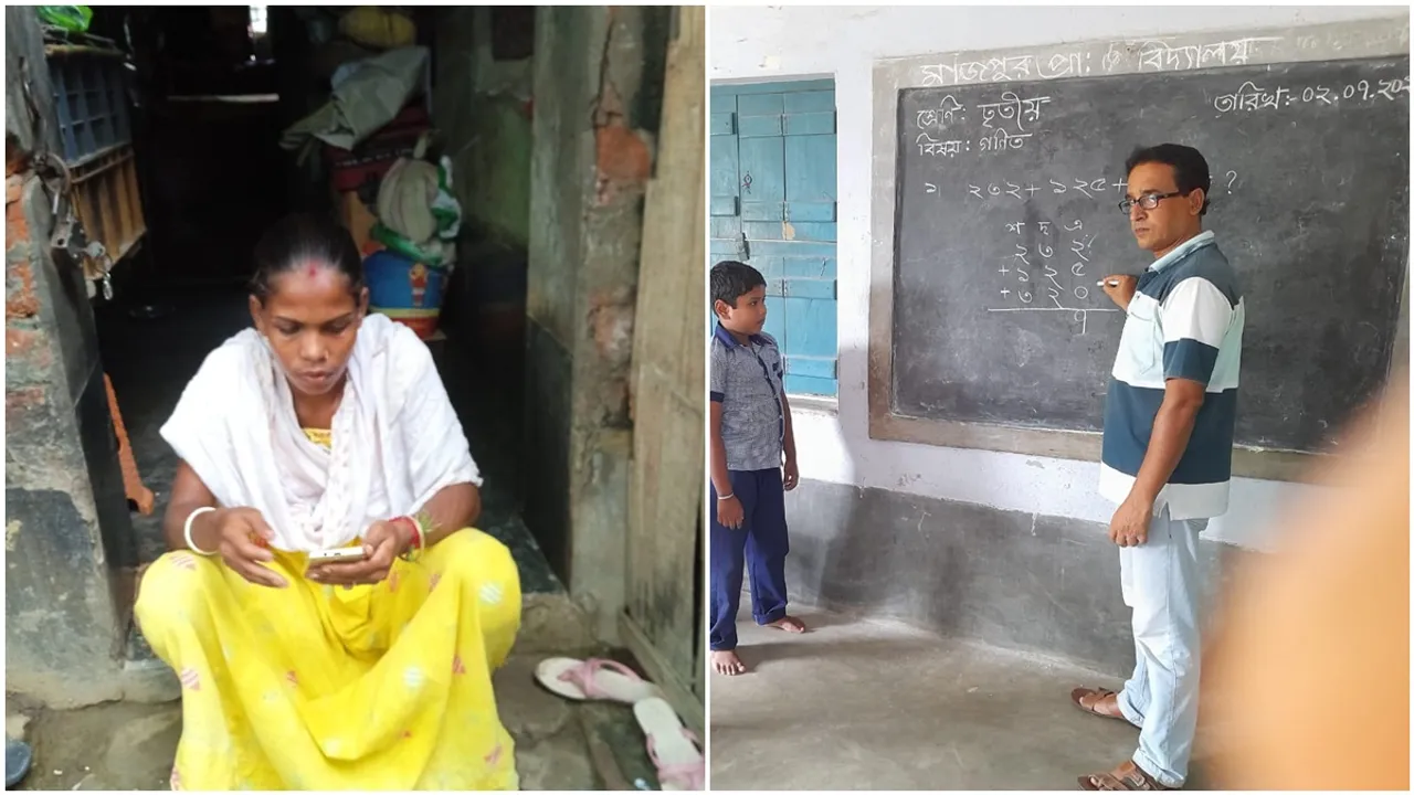 A primary teacher stood beside the distressed athlete
