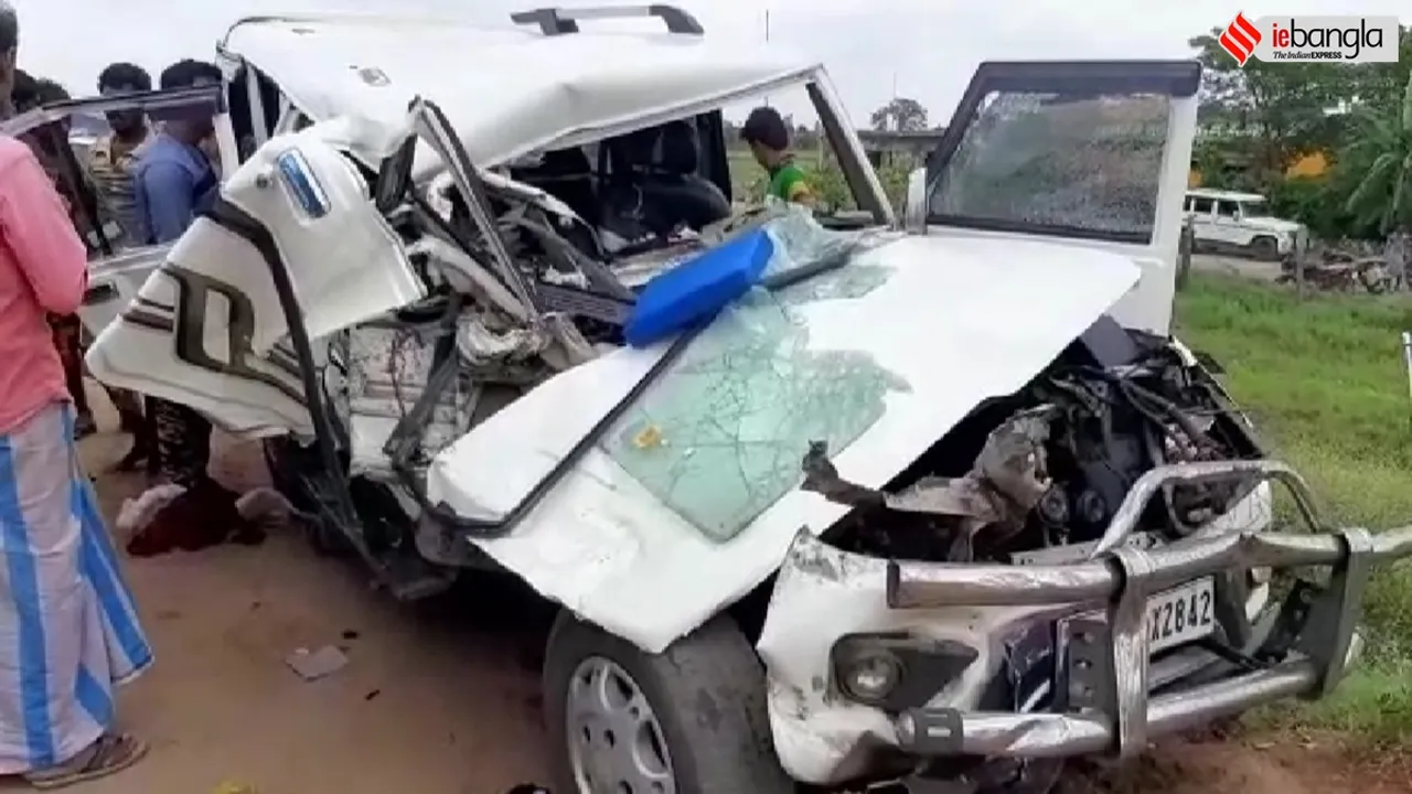 cid dsp prasanta nandy died road accident east burdwan jamalpur
