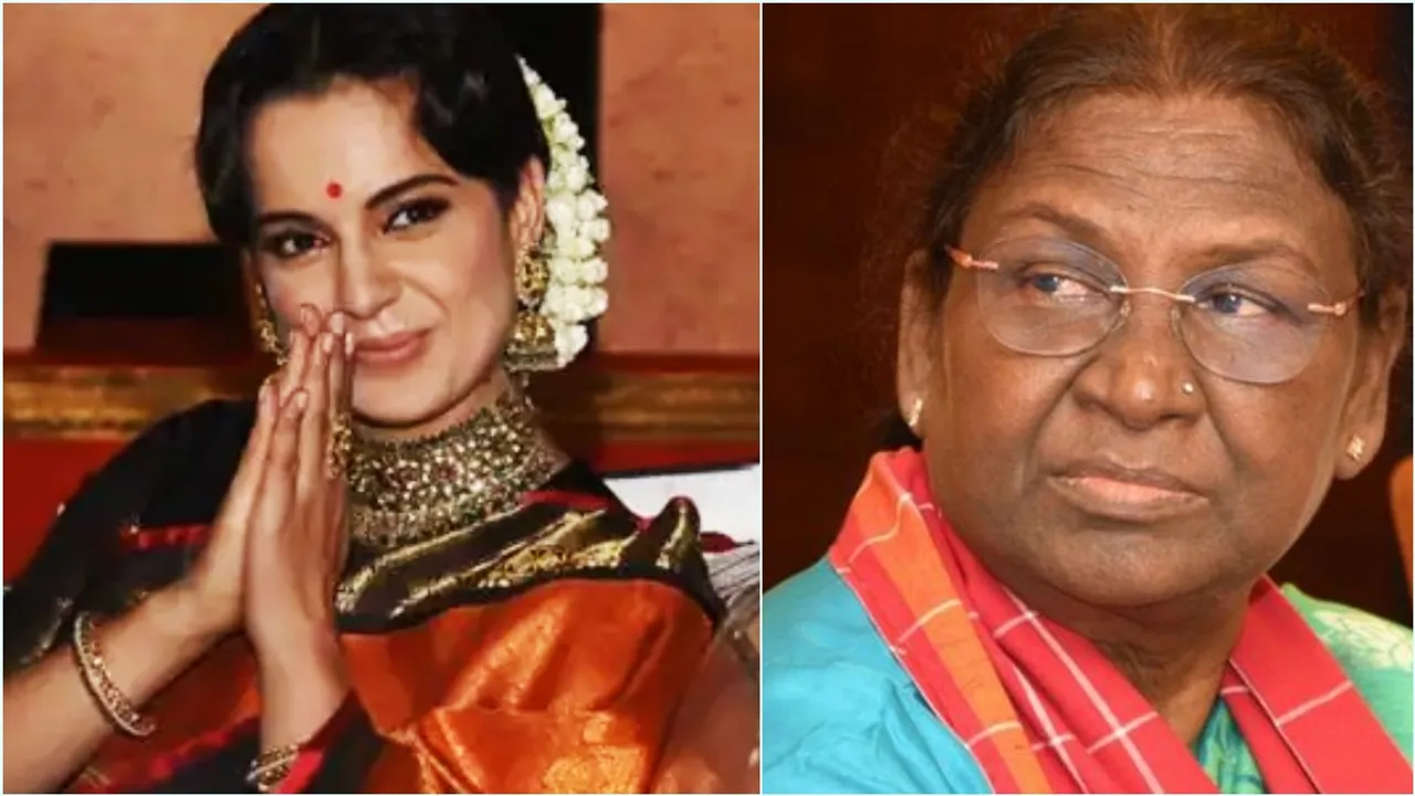 Kangana Ranaut, Draupadi Murmu, President Draupadi Murmu, First Tribal President Draupadi Murmu, 2nd Woman President Draupadi Murmu, Draupadi Murmu live updates, Kangana Ranaut Draupadi Murmu, কঙ্গনা রানাউত, দ্রৌপদী মুর্মু, মহিলা রাষ্ট্রপতি দ্রৌপদী মুর্মু, আদিবাসী রাষ্ট্রপতি দ্রৌপদী মুর্মু, Indian Express Entertainment News, Bengali News today