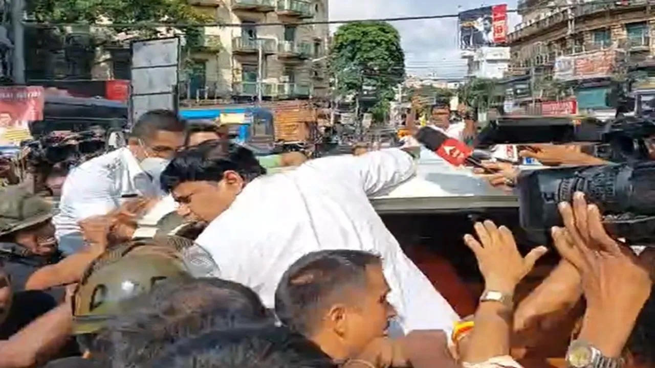 bengal bjp president ssukanta majumder detained in hazra updates, হাজরায় আটক সুকান্ত মজুমদার