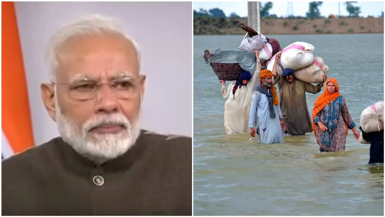 Pakistan floods, floods in Pakistan, Prime Minister, Narendra Modi, assistance to Pakistan, South Block, BJP, natural disasters, UPA government, 2010 Pakistan floods, 2005 Pakistan earthquake