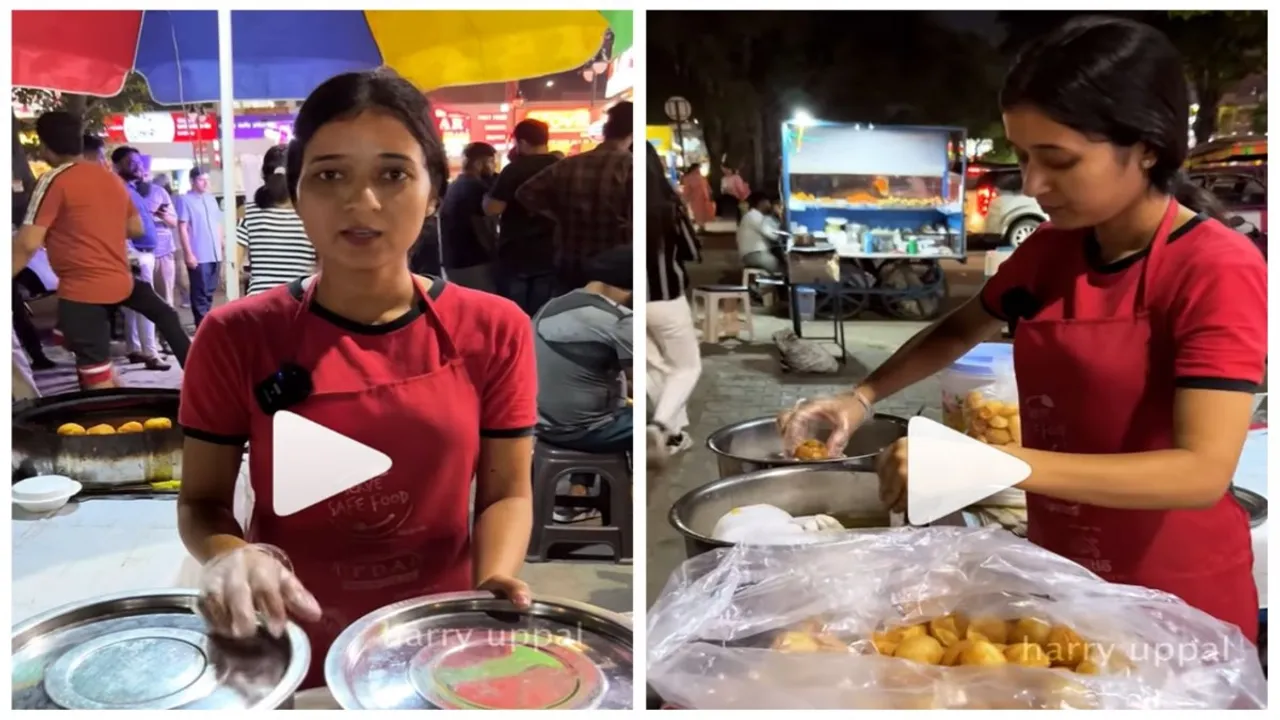 Girl,golgappe,inspiring,Punjab,viral video