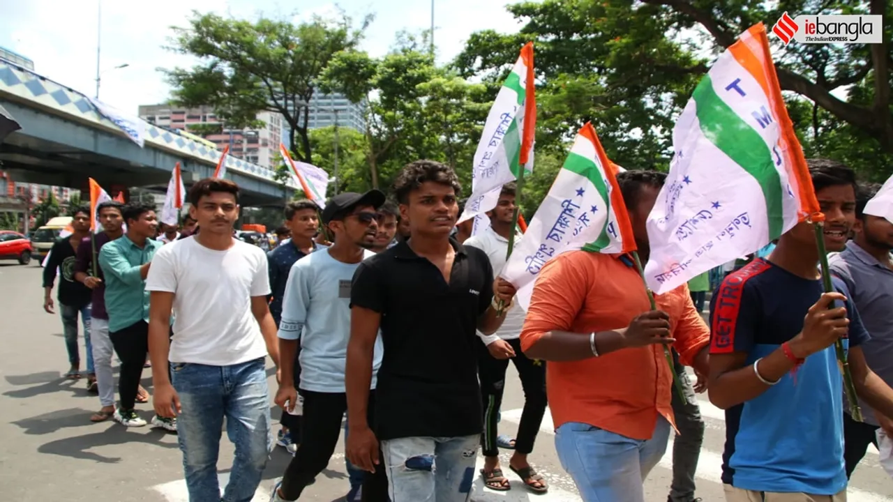 cerntral Kolkata blocked due to TMCP rally
