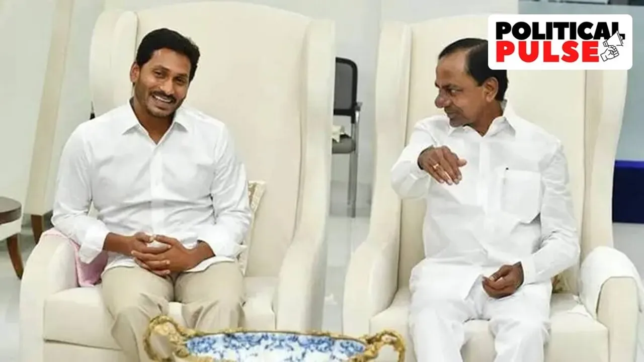 Andhra Pradesh Chief Minsiter Y S Jagan Mohan Reddy and Telangana Chief Minister K Chandrashekar Rao