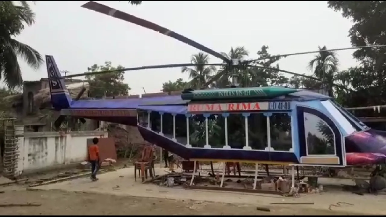 east burdwan's nadanghat's rejaoul seikh is making a helicopter