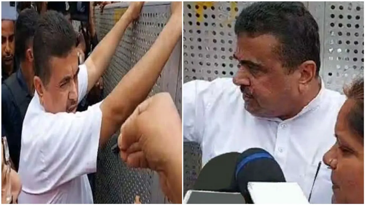 women cops have touched suvendu, its may be conspiracy, alleged bjp