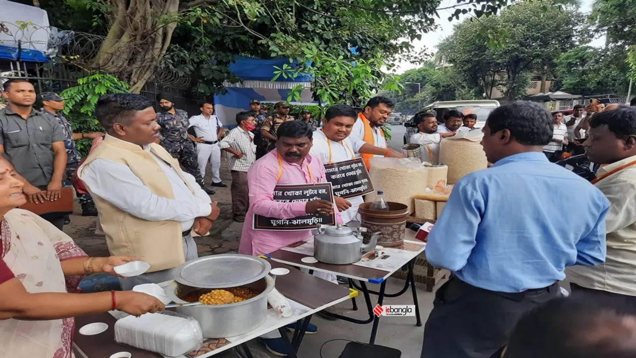 bjp mla-s sell tea muri ghugni in assembly to mocking Mamata