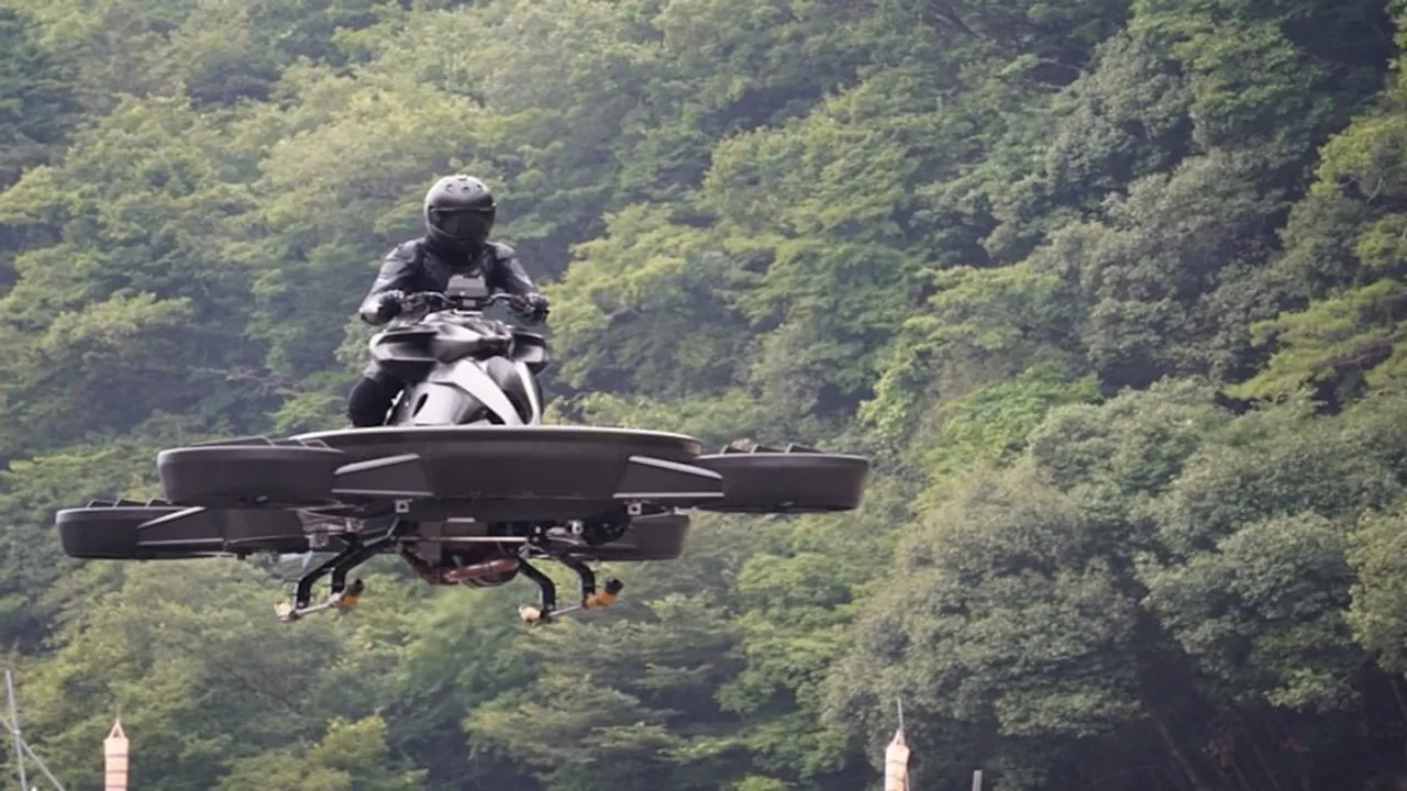 flying bike, hoverbike, bike, flying bike US debut, flying bike video, bike, bike video, indian express