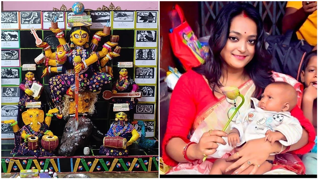 Durga puja 2022, durga pujo 2022, durga puja, durga pujo,Kolkata news, Kolkata latest news, Kolkata news live, Kolkata news today, Today news Kolkata,woman,viral,serve,Ranaghat station,Papiya Kar,homeless,food,feed,distribute, badhumahal club, durgapuja theme, paiya kar news, papiya kar bengali news