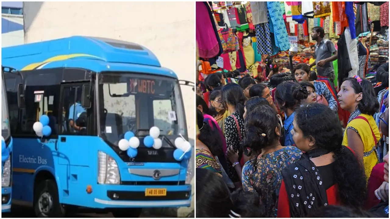 puja special bus, kolkala, kolakat durga puja shopping