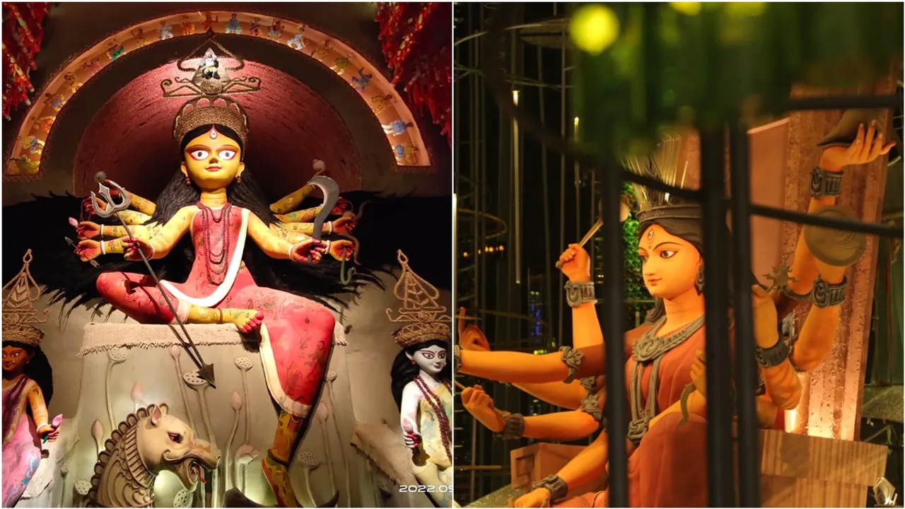 chorbagan bharatchakra theme puja pandal north kolkata
