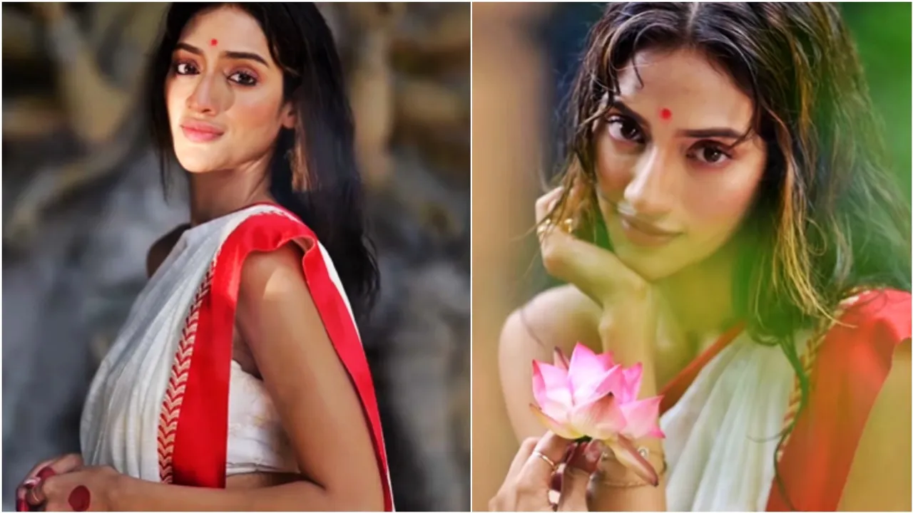 Nusrat Jahan, Nusrat Jahan Mahalaya, MP actress Nusrat Jahan, Nusrat Jahan trolled, নুসরত জাহান, মহালয়া, নুসরত মহালয়া, ট্রোলড নুসরত জাহান, দুর্গাপুজো ২০২২, Durga Puja 2022, Nusrat Jahan news, Indian Express Entertainment News