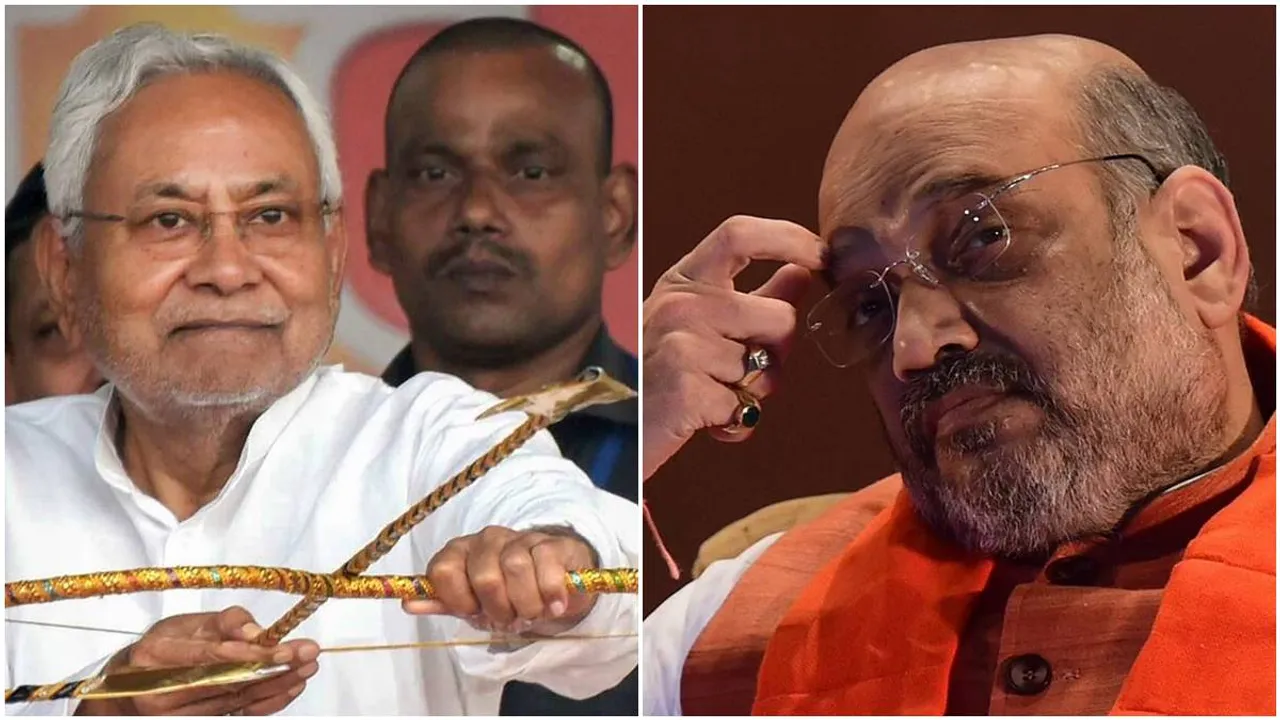 Nitish Kumar Amit Shah, Nitish Kumar's salvo at Amit Shah, Bihar CM Nitish Kumar, Amit Shah political career, BJP-Mahagathbandhan tussle, india politics indian express