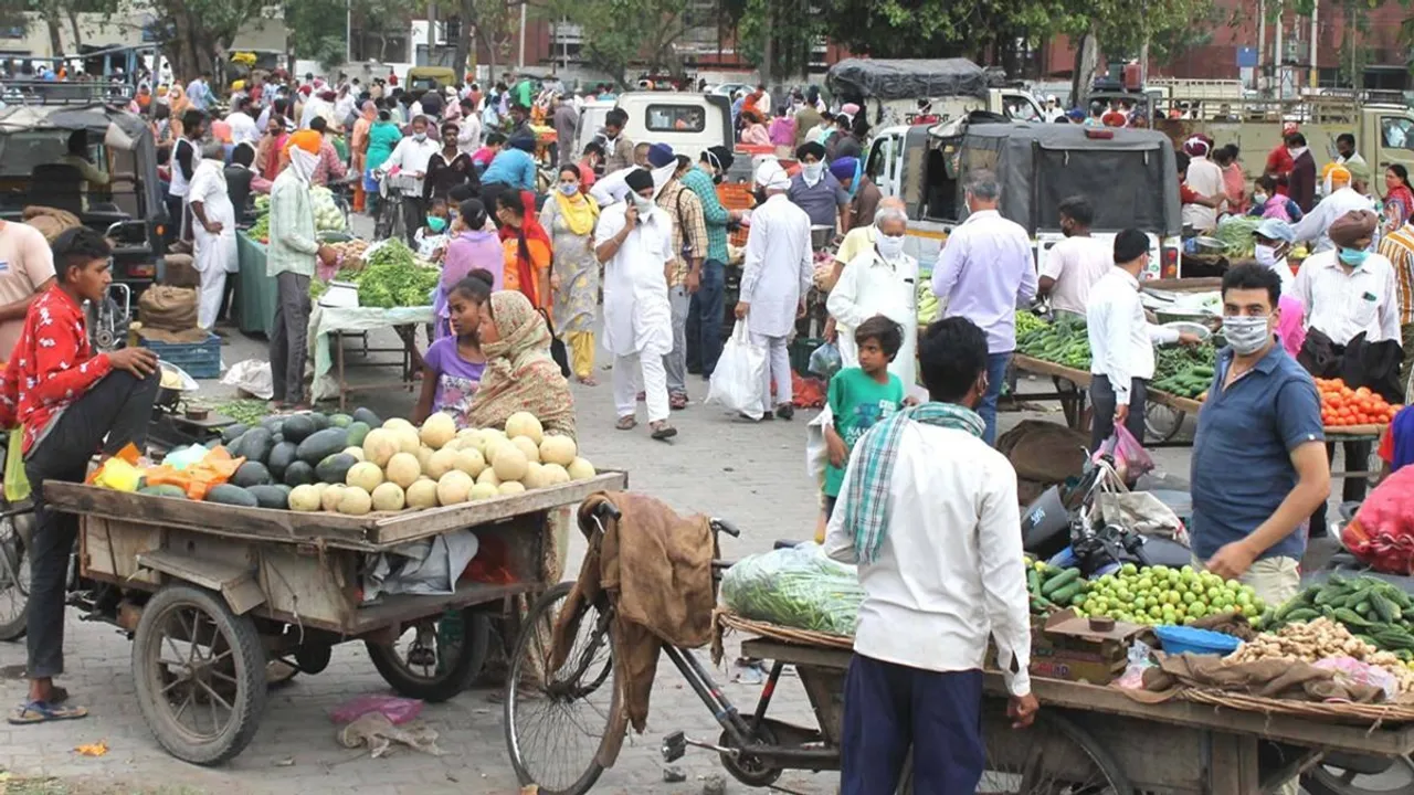 People buying vegetables