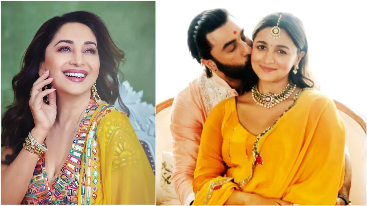 Alia Bhatt, Ranbir-Alia, Alia Bhatt baby shower, Madhuri Dixit, Neetu kapoor Madhuri Dixit, Madhuri Dixit Alia Bhatt, আলিয়া ভাট, মাধুরী দীক্ষিত, আলিয়া ভাটের সাধভক্ষণ, নীতু কাপুর, আলিয়া মাধুরী, Indian express entertainment News, Bengali news today