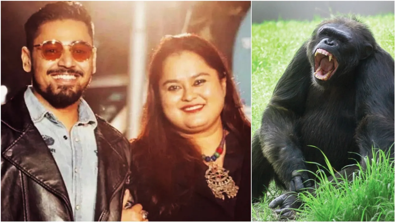 babu chimpanzee, babu chimpanzee birthday, Sohini sengupta, Saptarshi Moulik, বাবু শিম্পাঞ্জি, বাবু শিম্পাঞ্জির জন্মদিন, সোহিনী সেনগুপ্ত, সপ্তর্ষি মৌলিক, আলিয়াপুর চিড়িয়াখানা, টলিউডের খবর, Indian express entertainment news, bengali news today