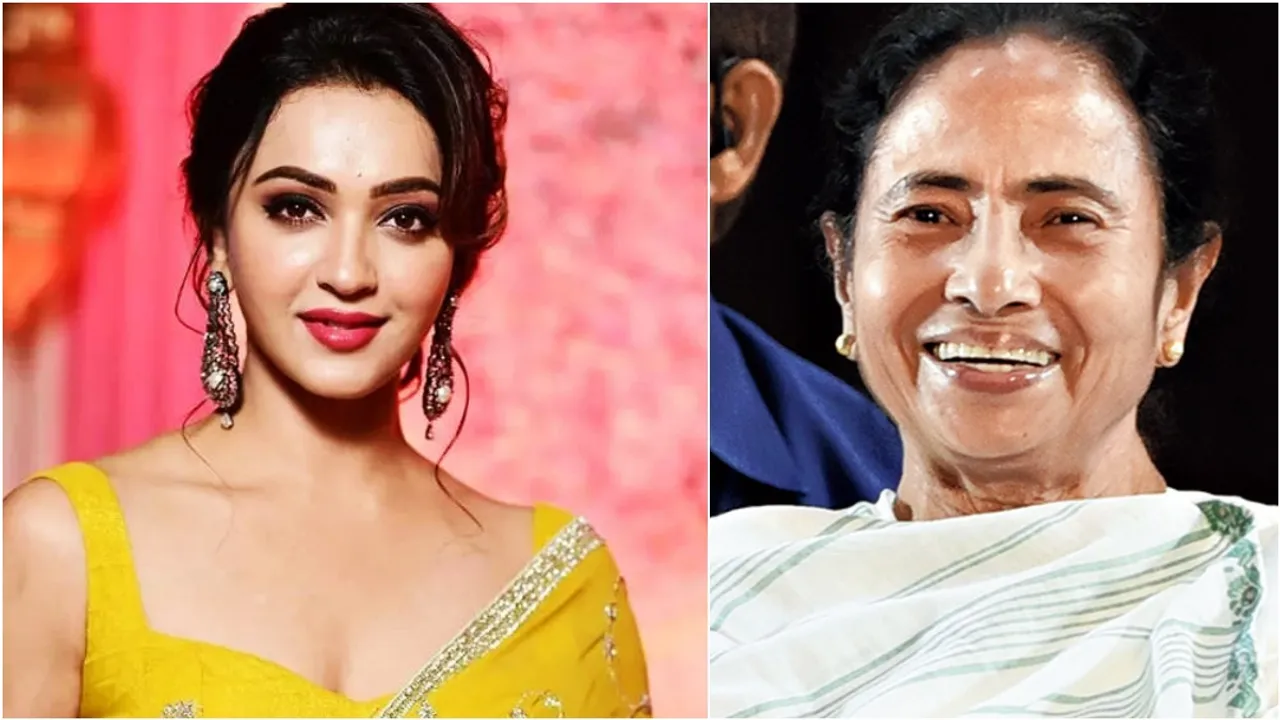 Koushani Mukherjee, Mamata Banerjee, TMC, Bengal CM Mamata Banerjee, actress Koushani Mukherjee, মমতা বন্দ্যোপাধ্যায়, কৌশানী মুখোপাধ্যায়, বনি কৌশানী, টলিউডের খবর, তৃণমূলের বিজয়া সম্মিলনী, Tollywood news, Indian express entertainment news
