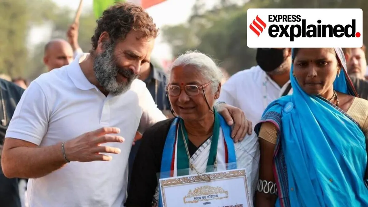 Medha Patkar and Rahul Gandhi