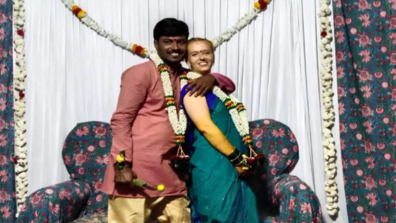 Belgium Girl fell in love with an Indian, Belgium Girl love marriage with Indian, viral love story, love story, love story viral, true love story, raju guide, Belgium Girl married with raju guide, viral story, viral news, trending story, trending news, Belgium Girl, Indian boy married with Belgium Girl,