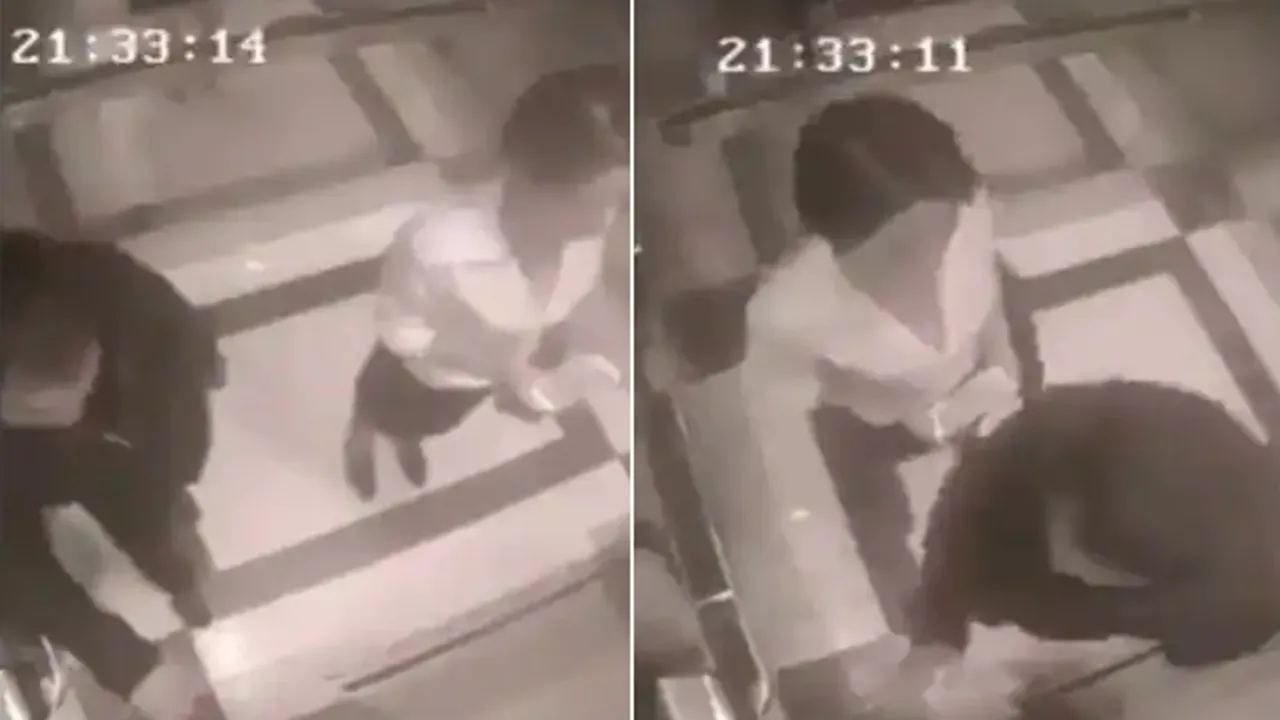 trending Video, viral video, lift video, viral lift video, eve teasing video, trending ladka ladki ka video, man eve teasing with woman in lift video, funny video,