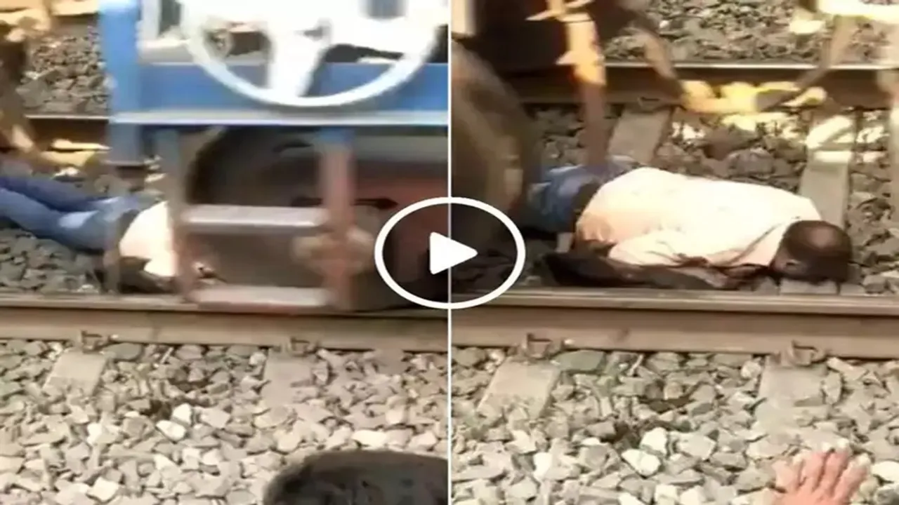 viral adda news, train crossing, train accident, shocking viral video, nbt viral, miracle viral video, man under train, man came under train, maalgadi viral video, life in thre, indian railway news, freight train video, bhagalpur bihar video, News, News in Hindi, Latest News, Headlines