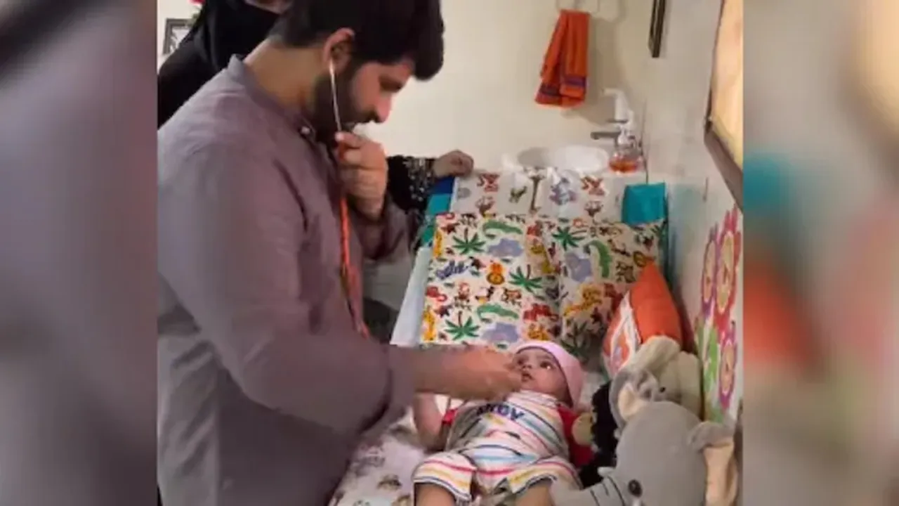viral video, doctor technique vaccination. vaccine shots babies