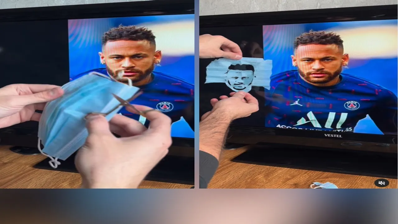 Neymar on the mask, viral news