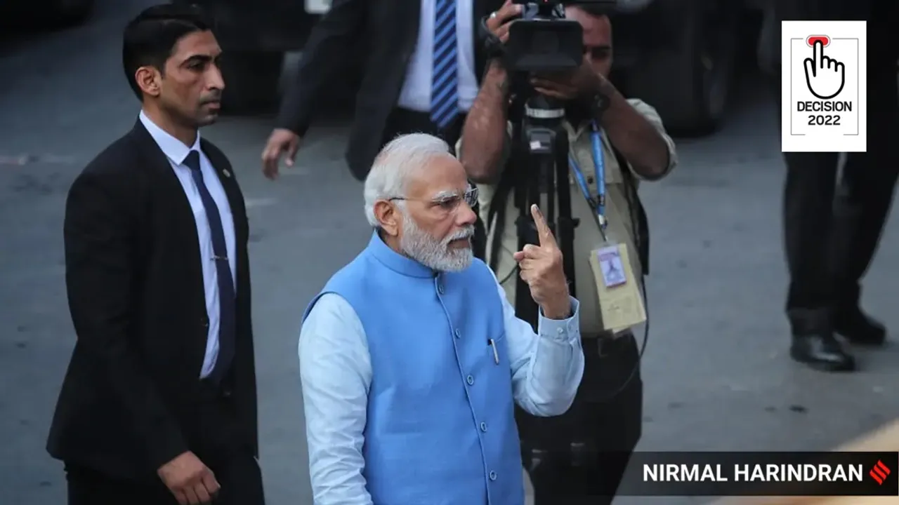 gujarat elections live updates, gujarat voting live updates, gujarat polls 2022, gujarat news live, gujarat polls live, gujarat polls phase two, pm modi, narendra modi votes, amit shah votes, gujarat news, gujarat latest news, gujarat politics, indian express