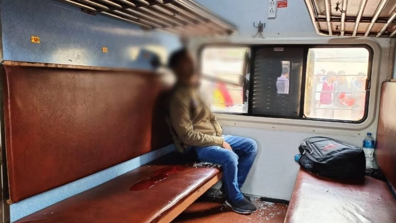 victim was sitting by the window