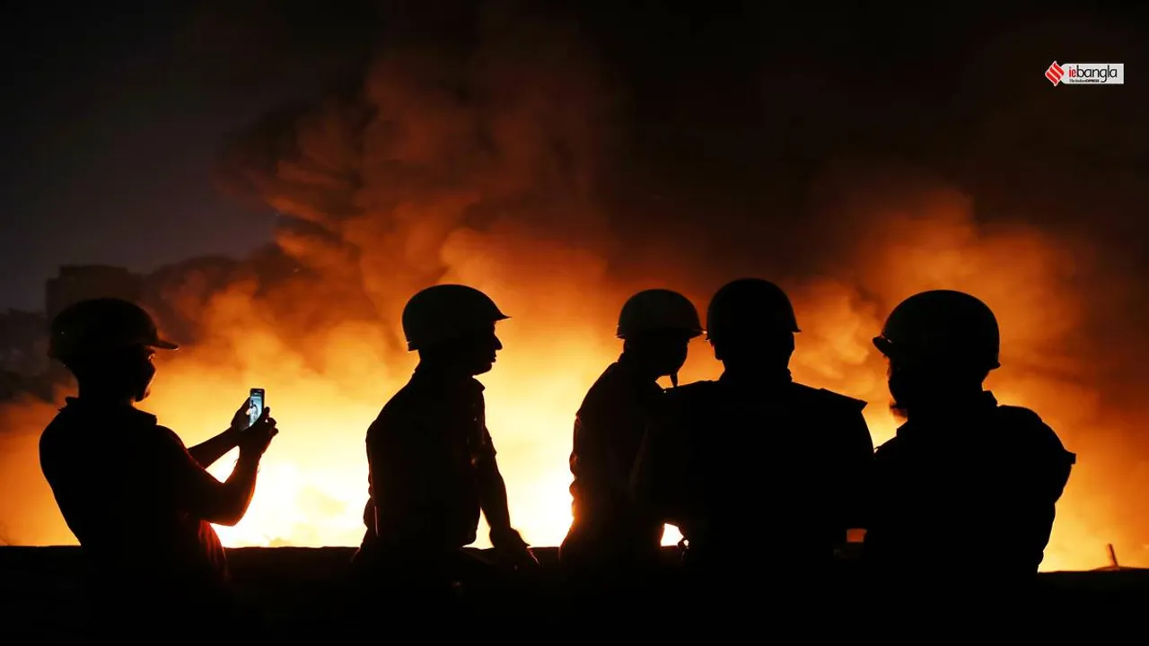 Fire engulfs several shops in Saltlake