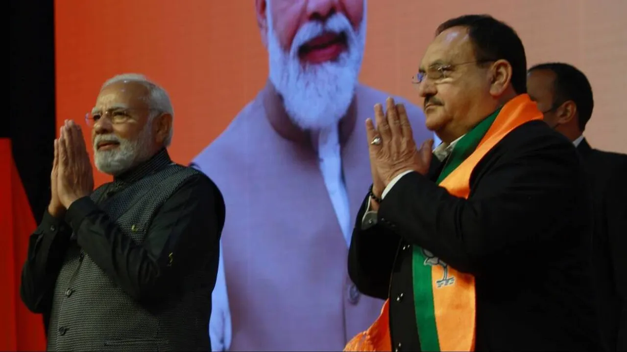 jp nadda, bjp, bjp national executive, narendra modi, lok sabha elections, 2024 lok sabha polls, delhi, ravi shankar prasad, indian express news