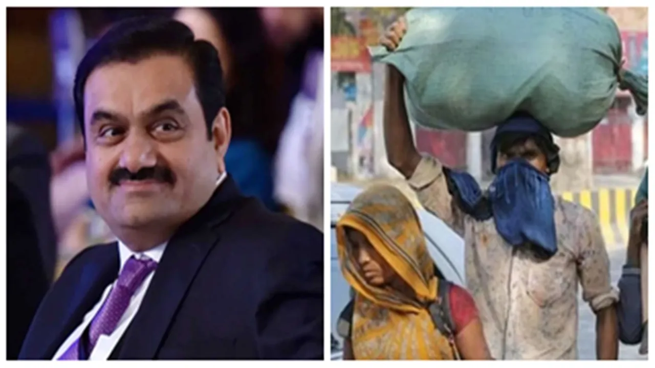 ndia,adani,oxfam report,adani wealth,adani fortune,india richest"