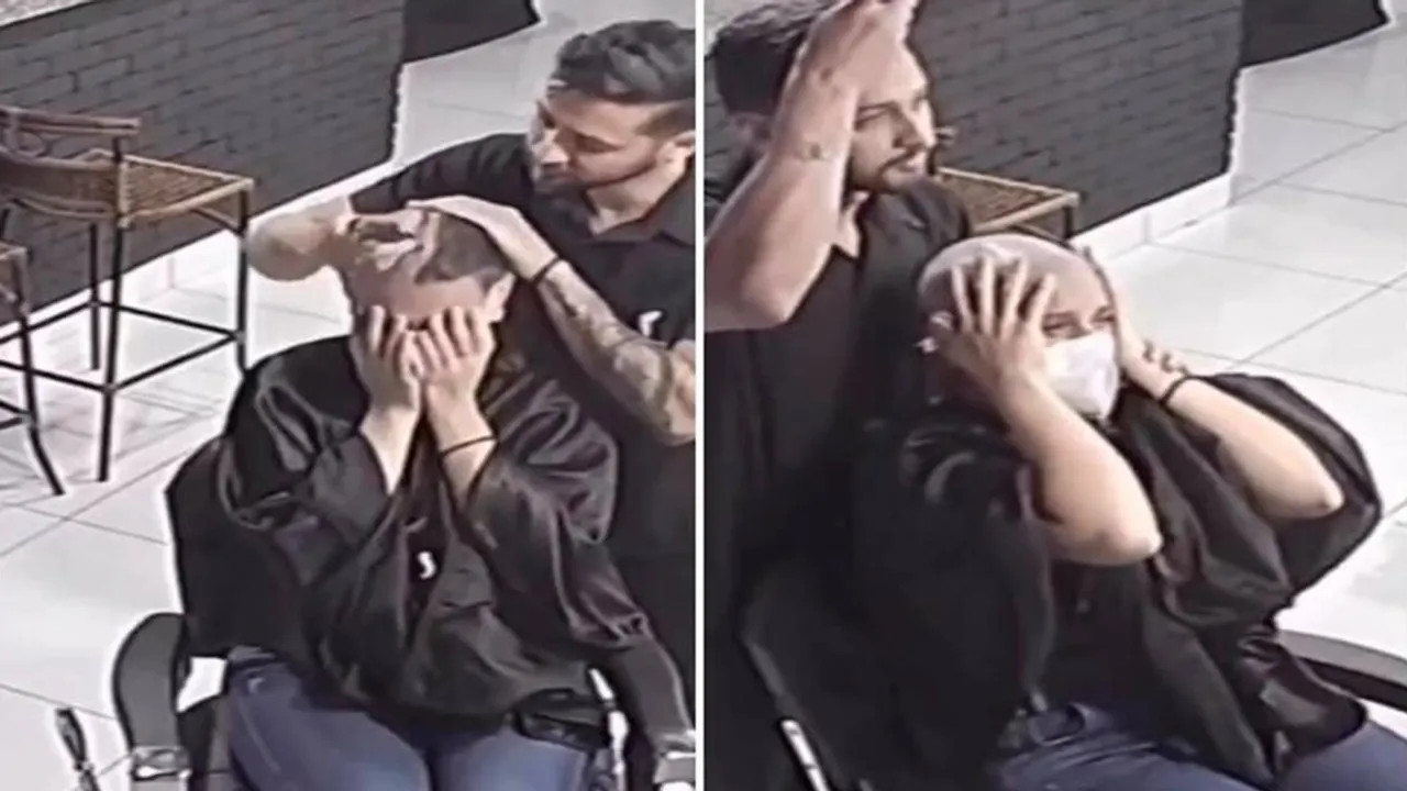 trending Video, viral video, barber shaving his own hair with a cancer patient, cancer disease, emotional video, cancer patient video, humanity video, friendship video, barber video, barber video, emotional video