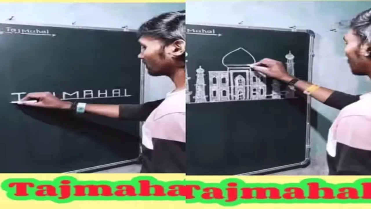 Taj Mahal,artist,drawing,talent,art,viral video,Taj Mahal drawing,trending video