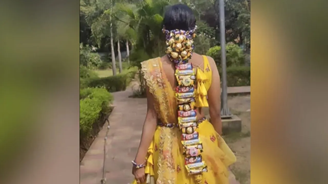 bride,bride looks,chocolate,toffee,chocolate hairdo,viral