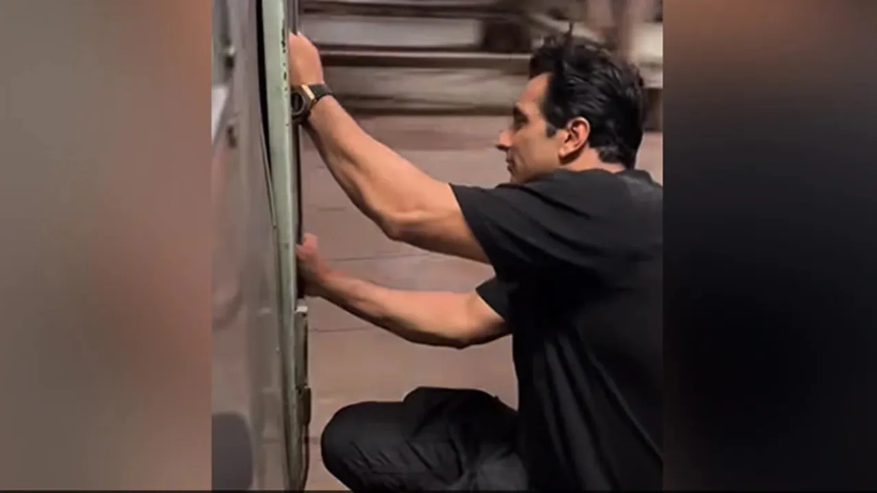 Northern Railway,Sonu Sood,Sonu Sood railway,Sonu sood sitting on train door"