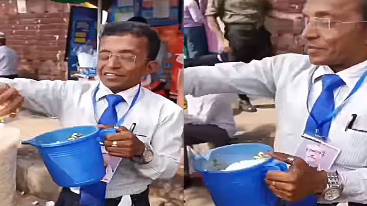 jhalmuri seller wear shirt tie, man make bhel looks like gustavo fring, breaking bad gustavo fring, jhalmuri shirt tie man, bhel selling man wear shirt tie video, roadside vendor wear shirt tie video, ajab gajab news, viral news, world news, omg news, amazing news, trending news, hatke khabar, khabren zara hatke, weird news, ajeebogareeb khabar, omg khabar, hatke news