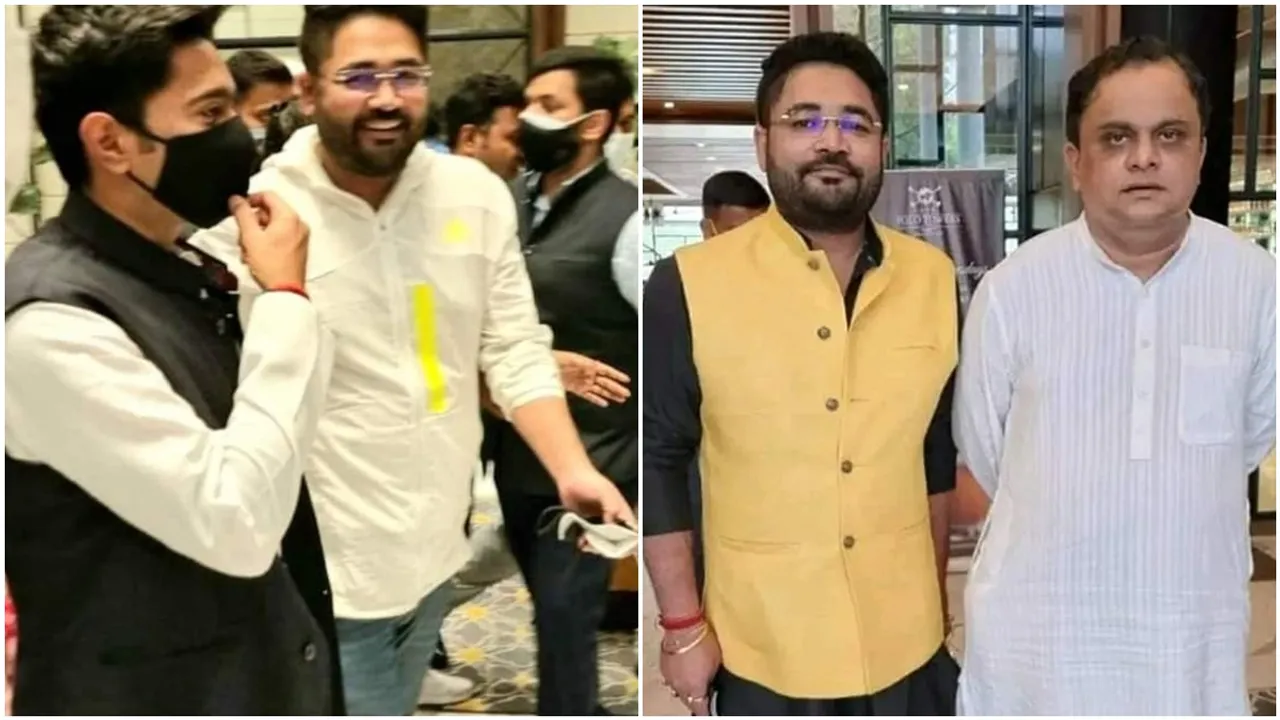 bjp leader posted kuntal ghosh photo along with abhishek bratya and others