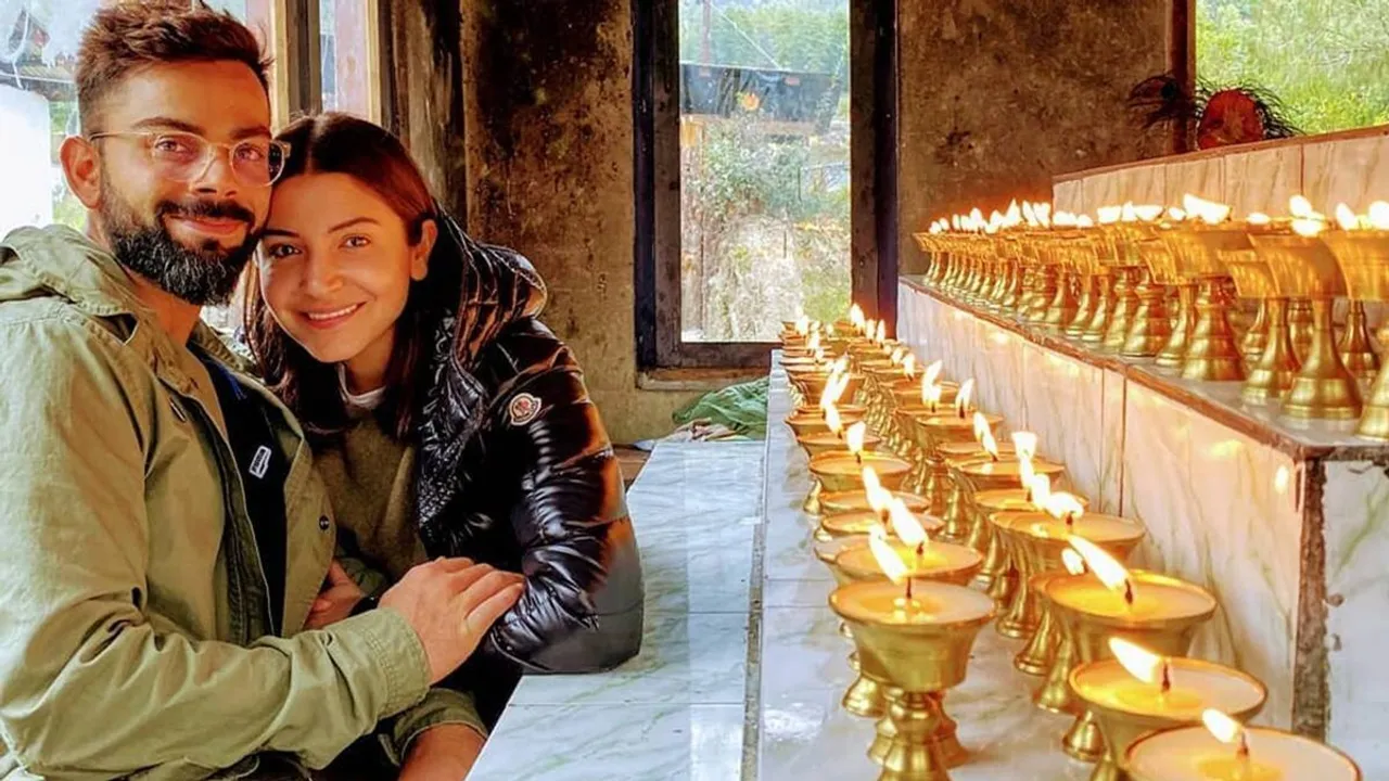 Anushka Sharma Virat Kohli at ashram in vrindaban