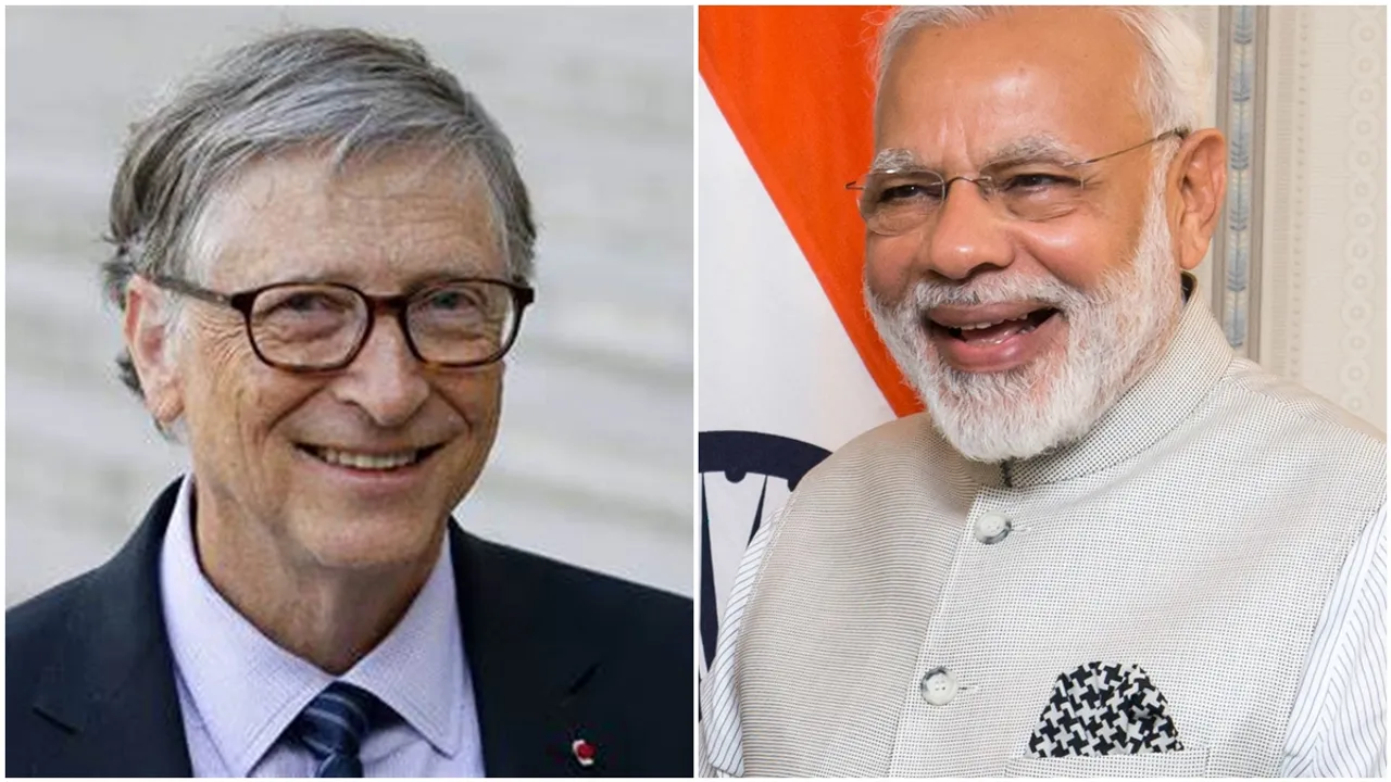 Bill Gates and Narendra Modi