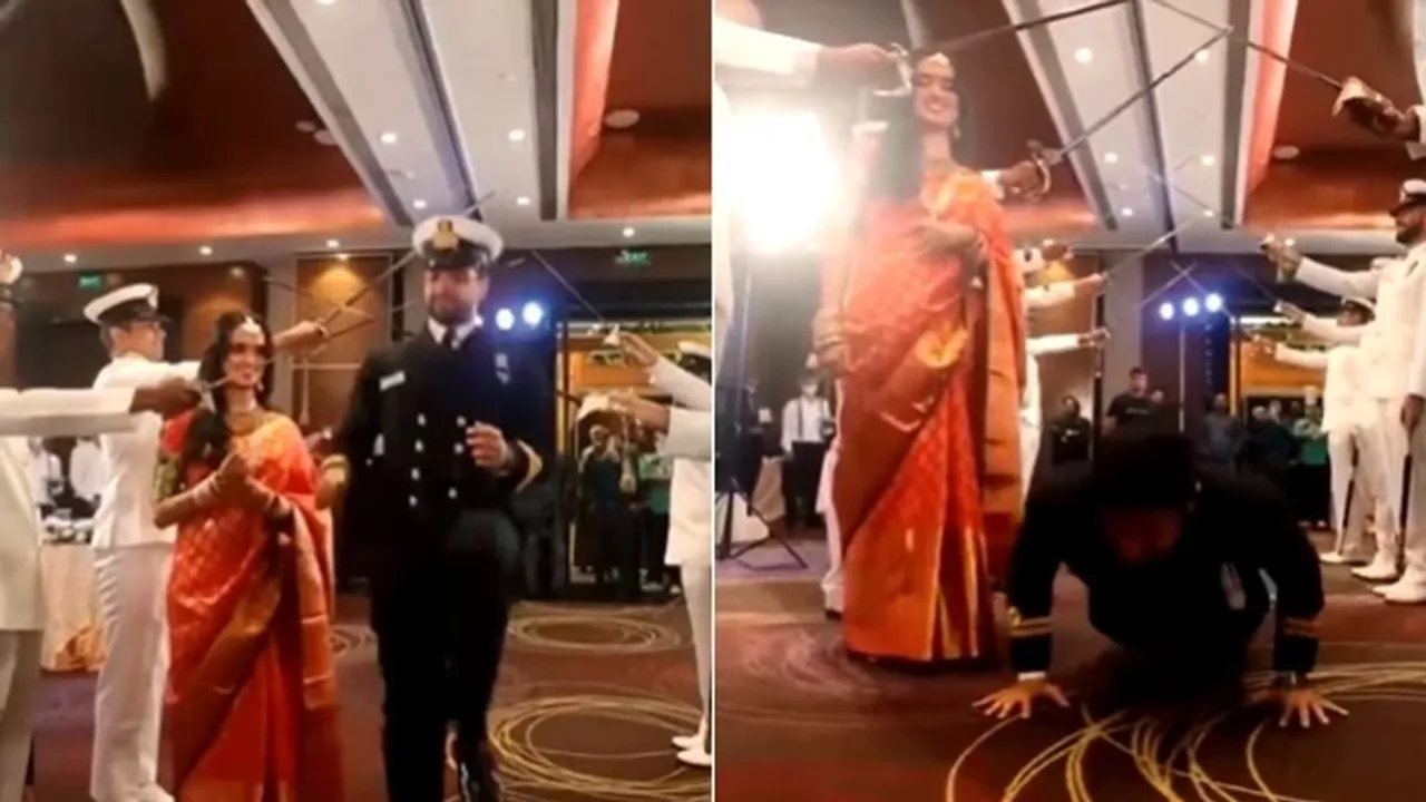 Harsh Goenka shares heartwarming video of newlywed Indian Navy officer and his wife's grand welcome. Watch"