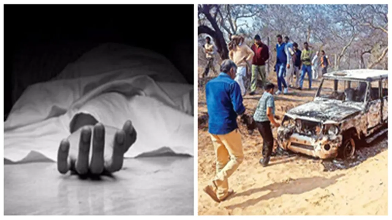 Haryana bodies charred, bodies found in car, Haryana crime news, Haryana murder, Haryana news, Bajrang Dal, Rajasthan news, Indian Express, India news, current affairs"
