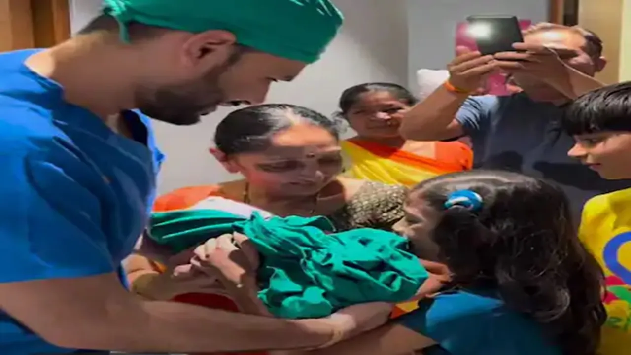 Social Media Viral Videos, Newborn baby sister crying viral news, insta viral news, most viral news, Sister taking brother for first time