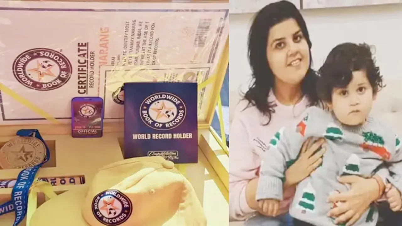 Worldwide Book Of Records, 195 Countries Flag Identification, 2 year age kid records,Tanmay Narang, Amritsar, punjab news, punjab latest news, world record, world record of india, world news